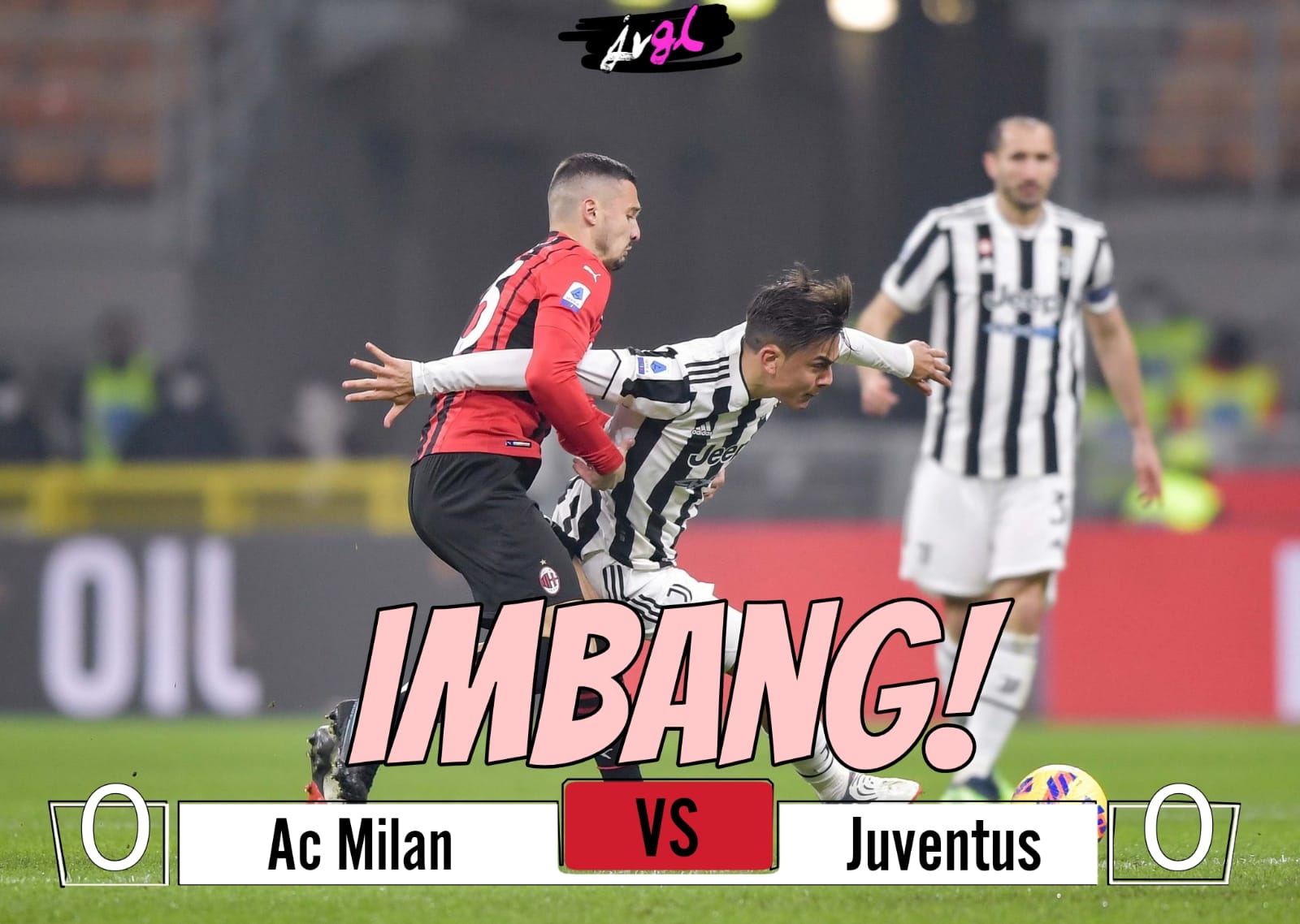 Milan vs Juventus berakhir imbang